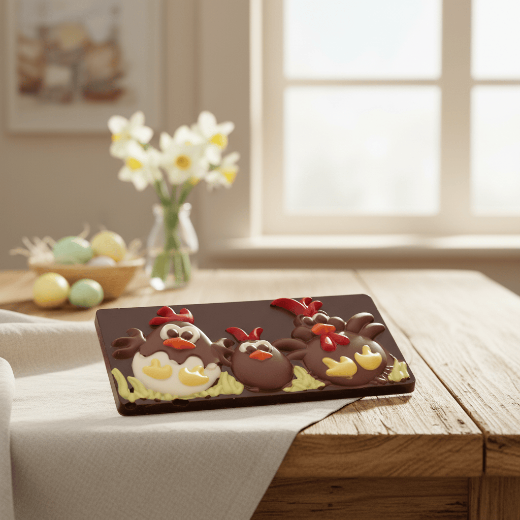 Dark chocolate Easter eggs bar 105g 5407008478087 The Belgian Chocolate Makers