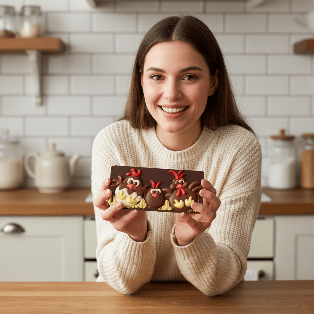 Dark chocolate Easter eggs bar 105g 5407008478087 The Belgian Chocolate Makers