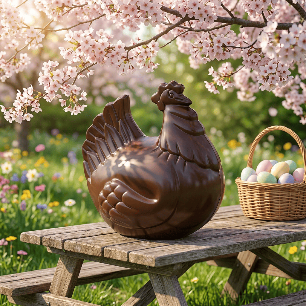 Dark chocolate Easter hen 120g 5407008472122 The Belgian Chocolate Makers