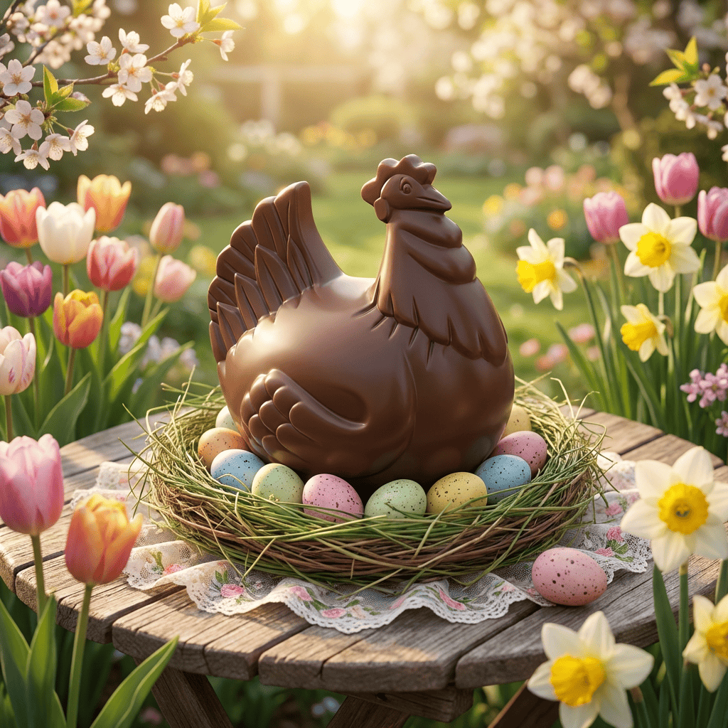 Dark chocolate Easter hen 120g 5407008472122 The Belgian Chocolate Makers