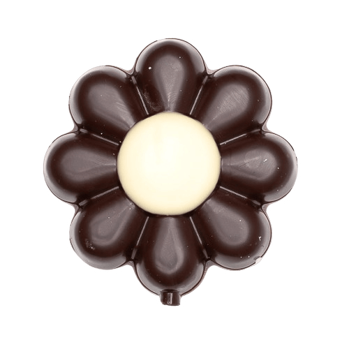 Dark chocolate flower lollipop 20g 5407008475109 The Belgian Chocolate Makers