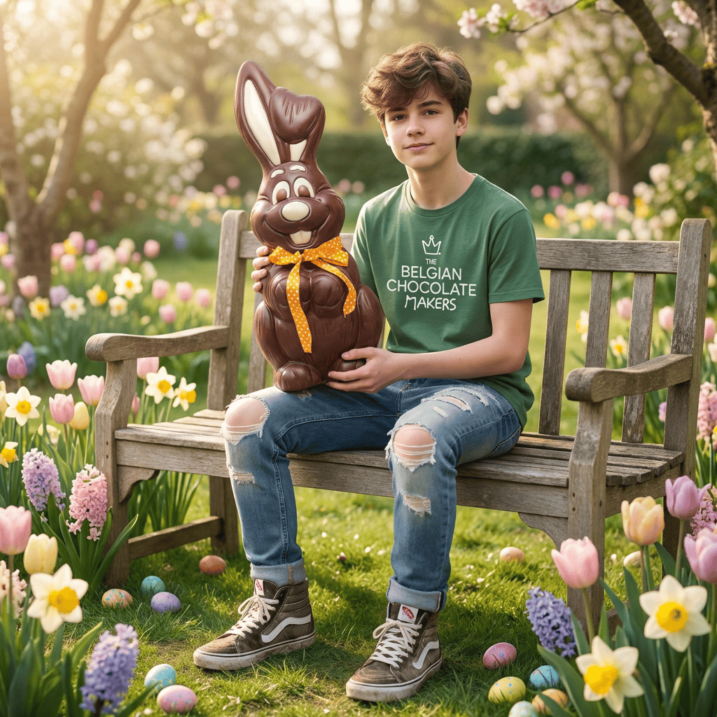 Dark chocolate giant Easter bunny 3kgs 5407008477301 The Belgian Chocolate Makers