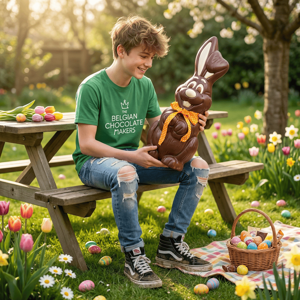 Dark chocolate giant Easter bunny 3kgs 5407008477301 The Belgian Chocolate Makers
