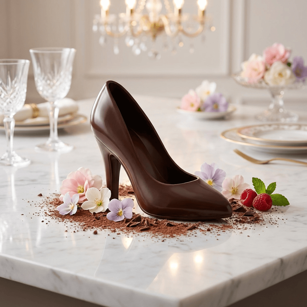 Dark chocolate high heel 65g 5407008470401 The Belgian Chocolate Makers