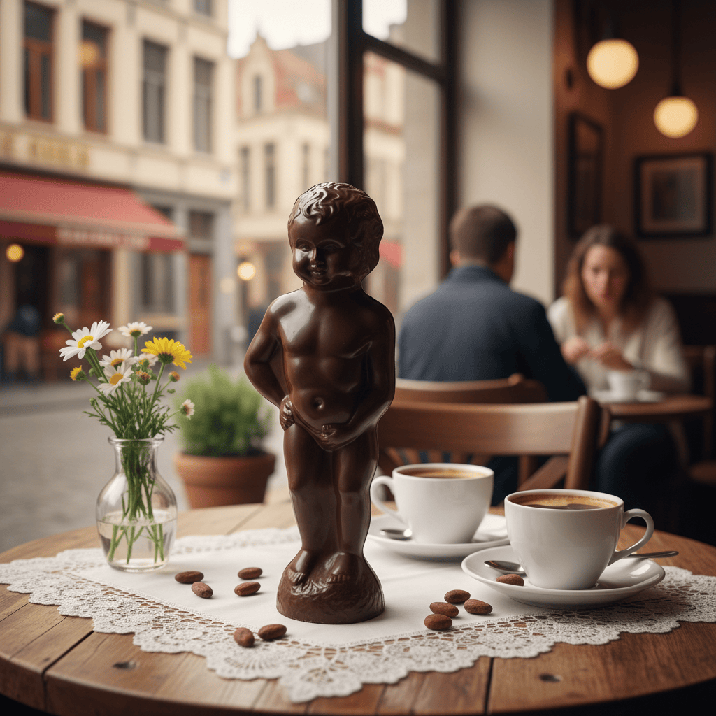 Dark chocolate Manneken Pis 450g 5407008470517 The Belgian Chocolate Makers