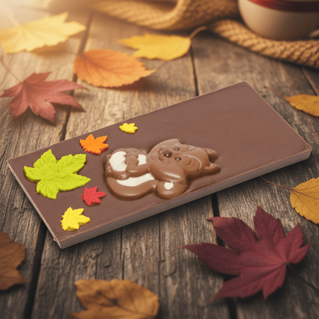 Dark chocolate squirrel bar 125g 5407008476786 The Belgian Chocolate Makers