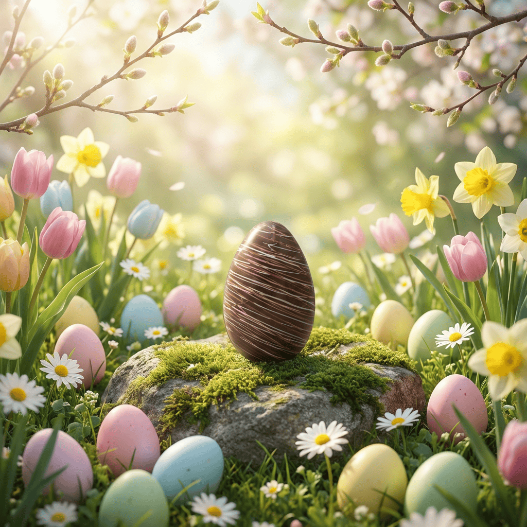 Dark chocolate stripped Easter egg 200g 5407008471651 The Belgian Chocolate Makers