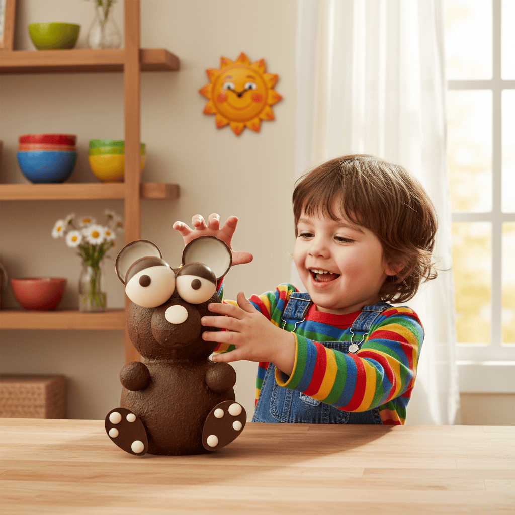 Dark chocolate winter bear 520g 5407008474942 The Belgian Chocolate Makers