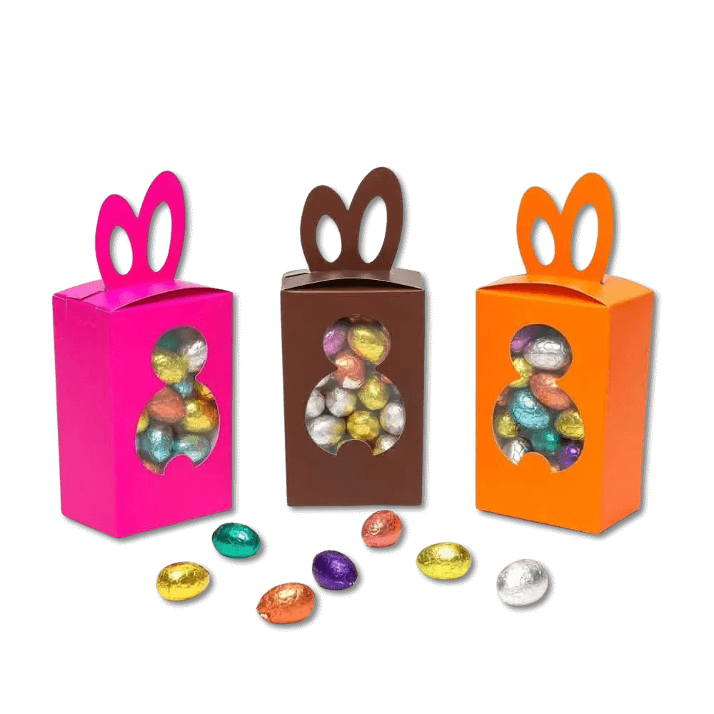 Easter chocolate eggs (20) with chocolate bunny 5407008478117 The Belgian Chocolate Makers