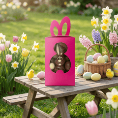 Easter chocolate eggs (20) with chocolate bunny 5407008478117 The Belgian Chocolate Makers
