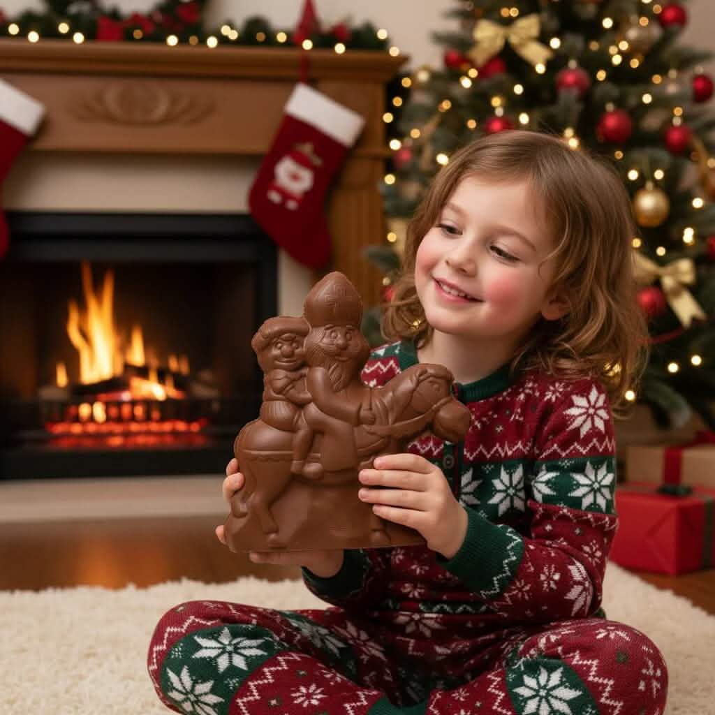 Chocolat au lait Saint Nicolas chevauchant son cheval 230g