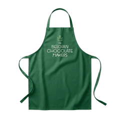 Embroidered green apron (adult size) The Belgian Chocolate Makers