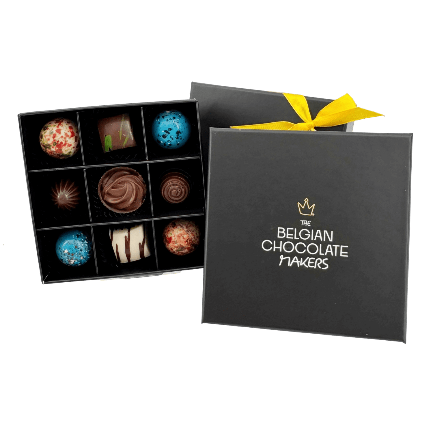 Luxury box of 9 chocolate pralines 135g
