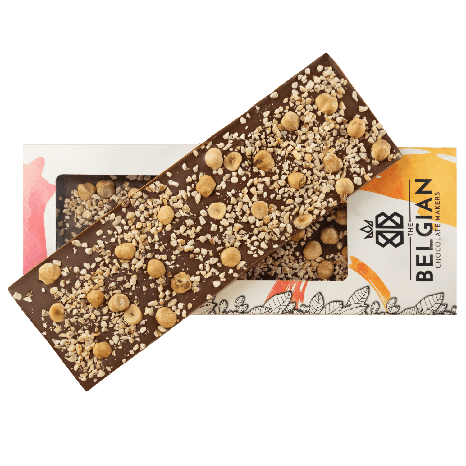 Fantasy milk chocolate bar 375 grs with Piedmont hazelnut chunks 5407008479015 The Belgian Chocolate Makers