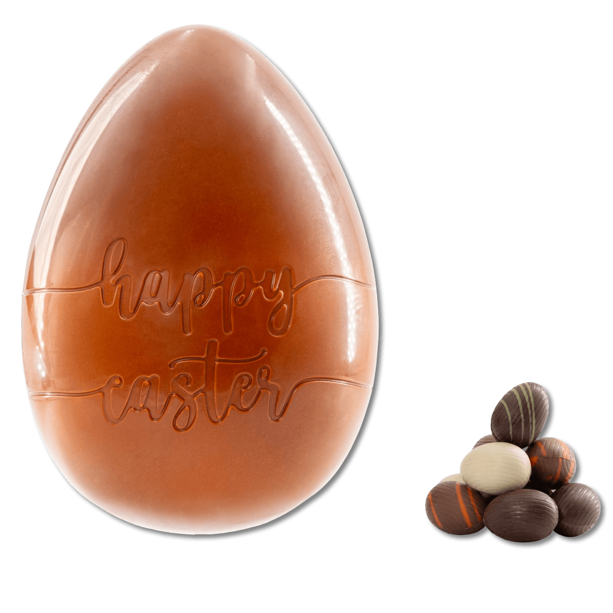 Happy Easter milk chocolate egg 450g 5407008478193 The Belgian Chocolate Makers