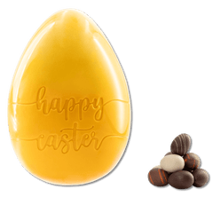 Happy Easter white chocolate egg 450g 5407008478216 The Belgian Chocolate Makers