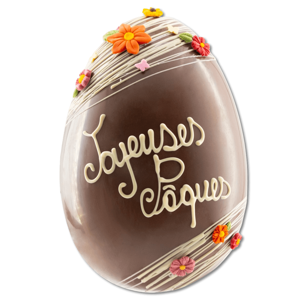 Joyeuses Pâques milk chocolate Easter egg 800g 5407008479640 The Belgian Chocolate Makers