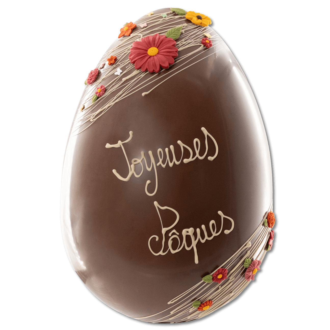 Joyeuses Pâques milk chocolate giant Easter egg 3.5kg 5407008479664 The Belgian Chocolate Makers