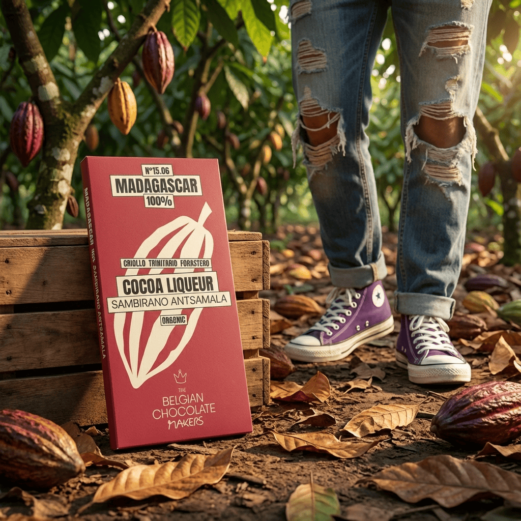 Liqueur bar origin Madagascar 100% 5407008475741 The Belgian Chocolate Makers