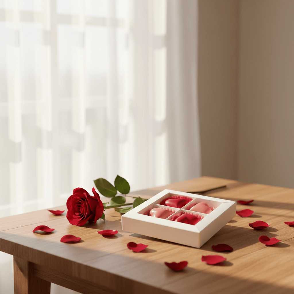 Love box of 4 Belgian pralines 50g 5407008478735 The Belgian Chocolate Makers