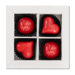 Love box of 4 Belgian pralines 50g 5407008478735 The Belgian Chocolate Makers