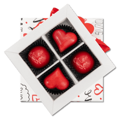 Love box of 4 Belgian pralines 50g 5407008478735 The Belgian Chocolate Makers