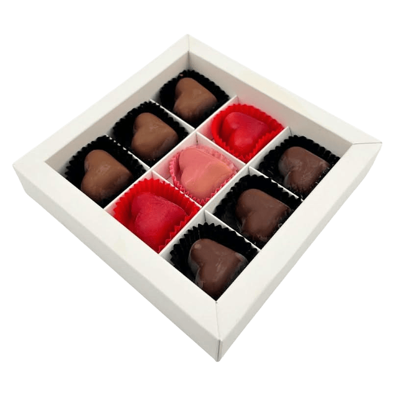 Love box of 9 Belgian pralines 135g 5407008470081 The Belgian Chocolate Makers