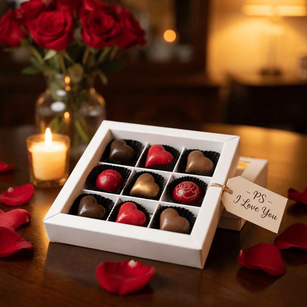 Love box of 9 Belgian pralines 135g 5407008470081 The Belgian Chocolate Makers