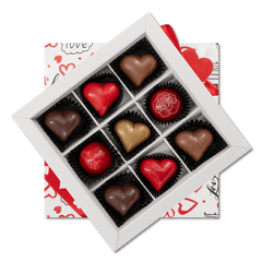 Love box of 9 Belgian pralines 135g 5407008470081 The Belgian Chocolate Makers