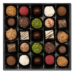 Luxury Belgian chocolate box with 25 pralines and truffles 375g 5407008470159 The Belgian Chocolate Makers