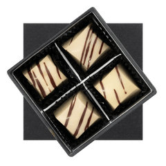 Luxury Belgian chocolate box with 4 caramel pralines 50g 5407008470777 The Belgian Chocolate Makers