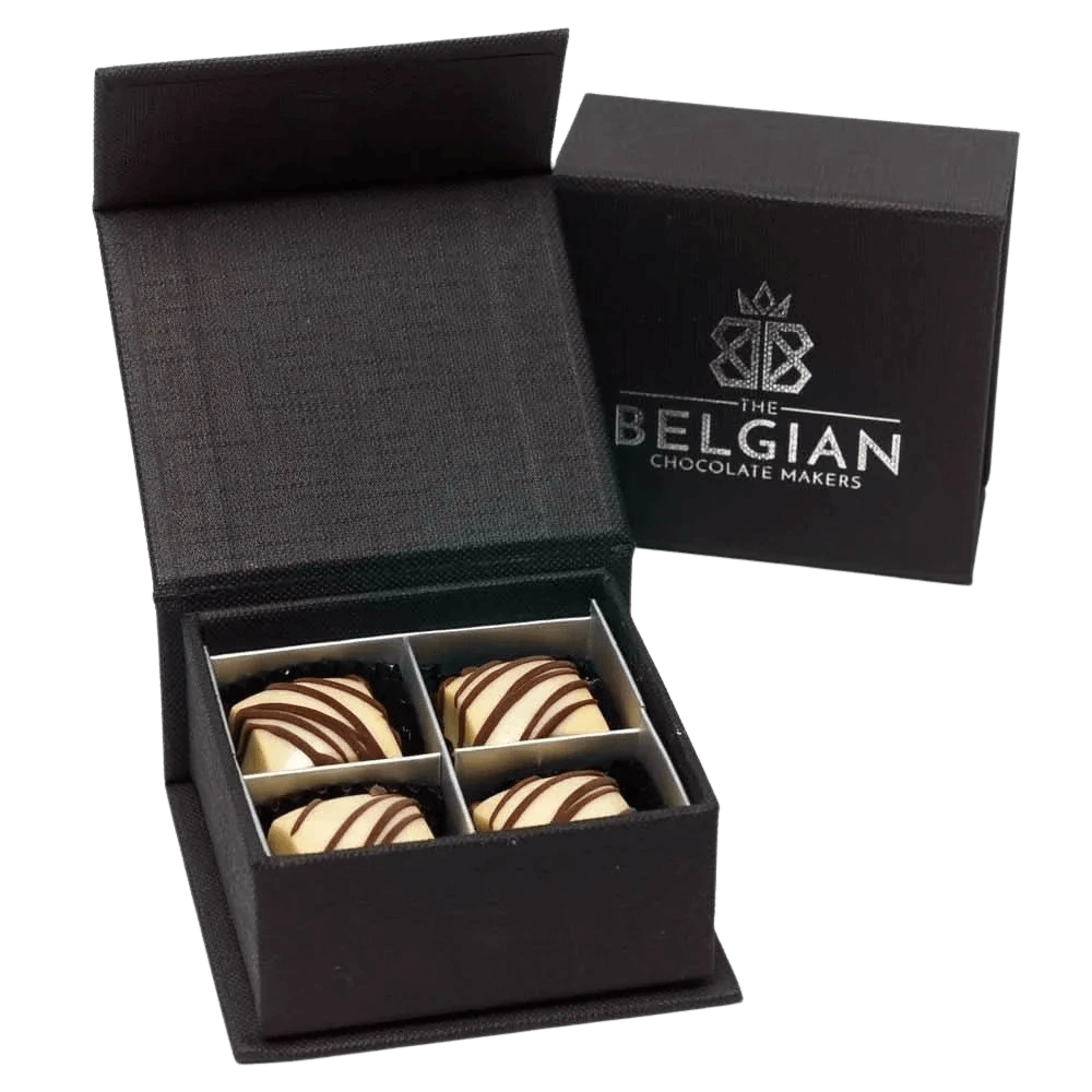 Luxury box of 4 caramel pralines 5407008470777 The Belgian Chocolate Makers
