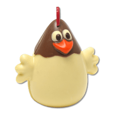 Milk and white chocolate Easter hen 200g 5407008475284 The Belgian Chocolate Makers