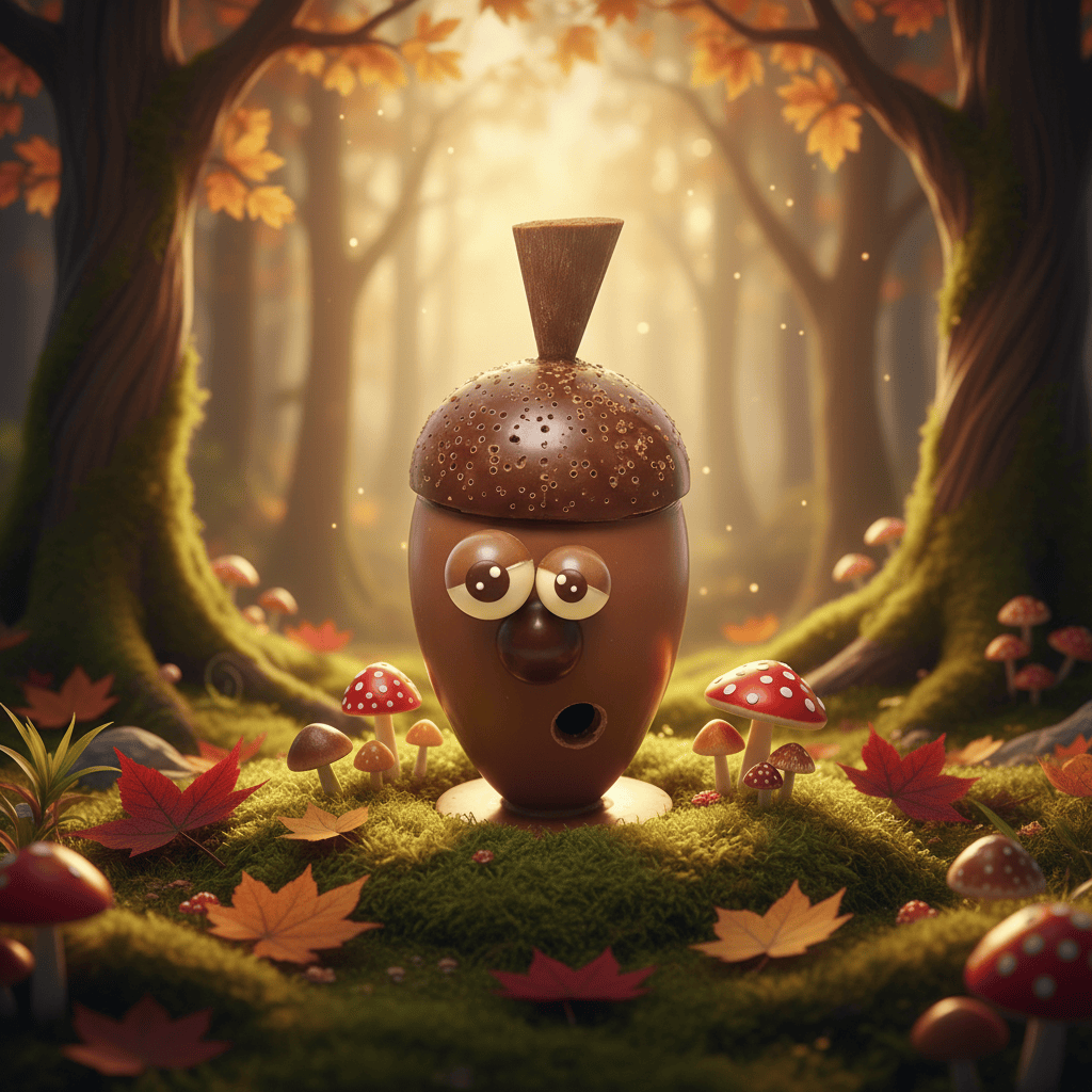 Milk chocolate acorn 440g 5407008476809 The Belgian Chocolate Makers