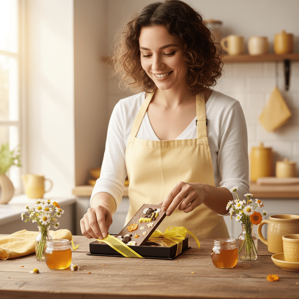 Milk chocolate bee bar 110g 5407008478988 The Belgian Chocolate Makers