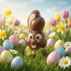 Milk chocolate bunny chest 150g 5407008477264 The Belgian Chocolate Makers