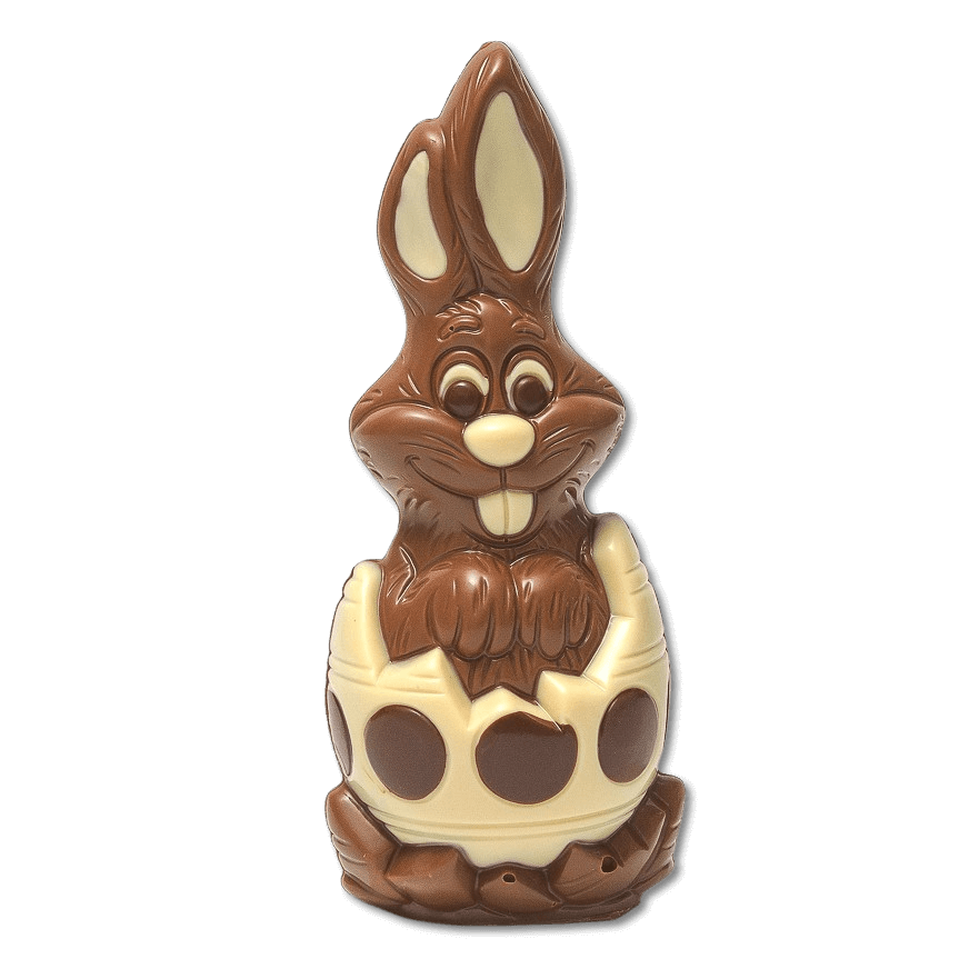 Milk chocolate bunny in an egg 5407008476182 The Belgian Chocolate Makers