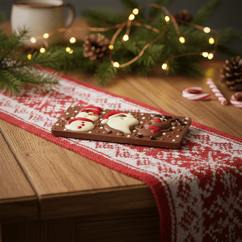 Milk chocolate Christmas friends bar 100g 5407008478605 The Belgian Chocolate Makers