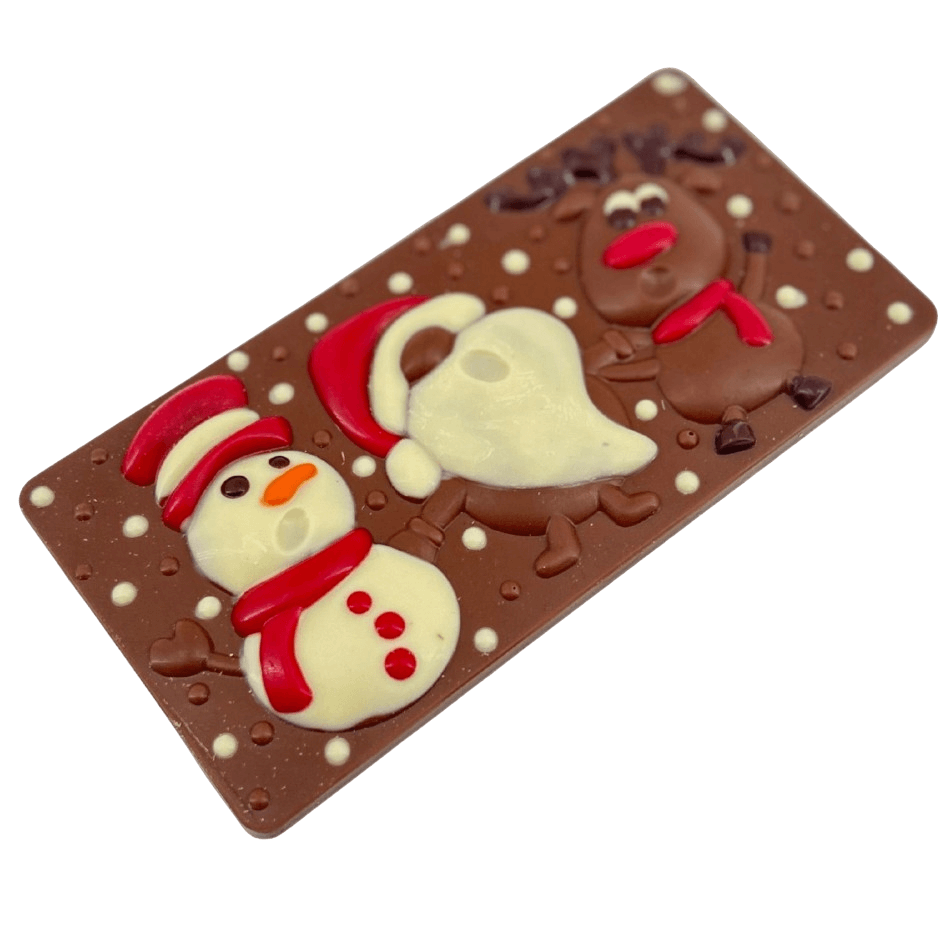 Milk chocolate Christmas friends bar 100g 5407008478605 The Belgian Chocolate Makers