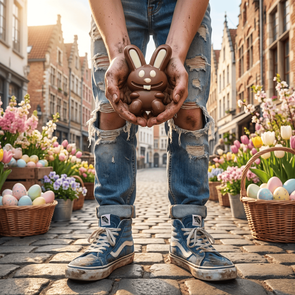 Milk chocolate crazy bunny 130g 5407008471934 The Belgian Chocolate Makers