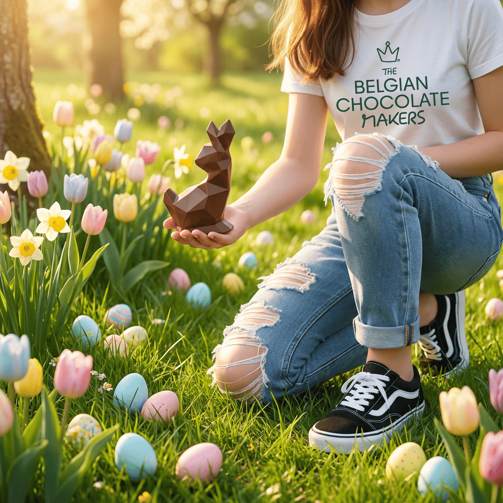 Milk chocolate diamond bunny 45g 5407008471972 The Belgian Chocolate Makers