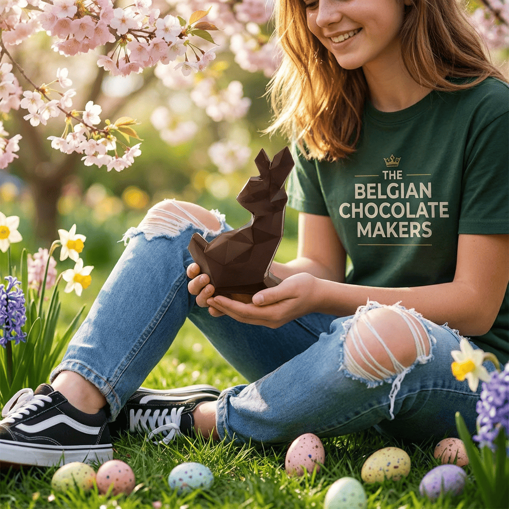 Milk chocolate diamond bunny 45g 5407008471972 The Belgian Chocolate Makers