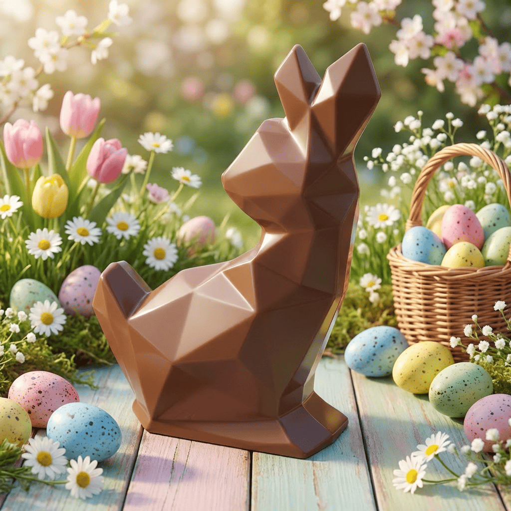 Milk chocolate diamond bunny 45g 5407008471972 The Belgian Chocolate Makers