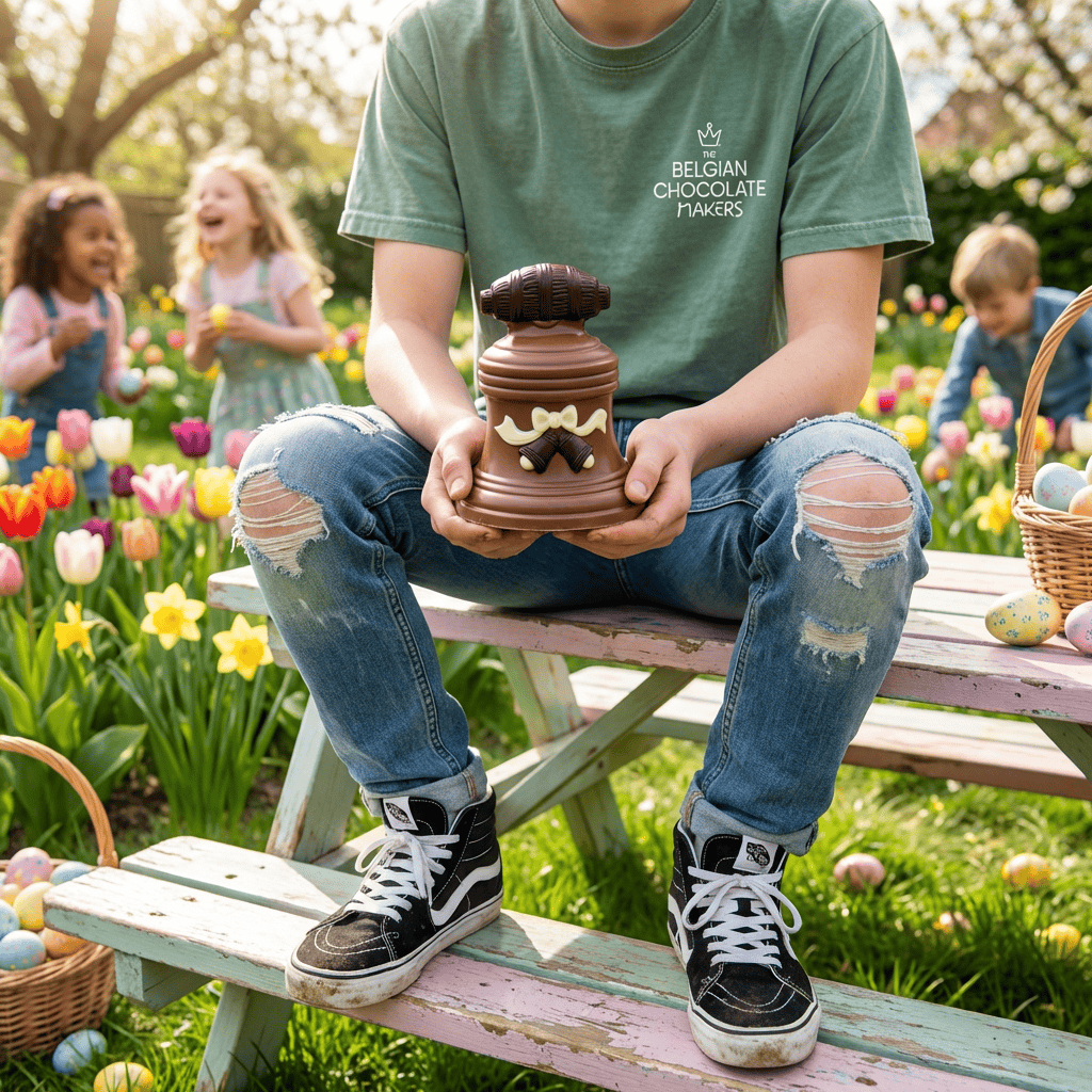 Milk chocolate Easter bell 190g 5407008475420 The Belgian Chocolate Makers