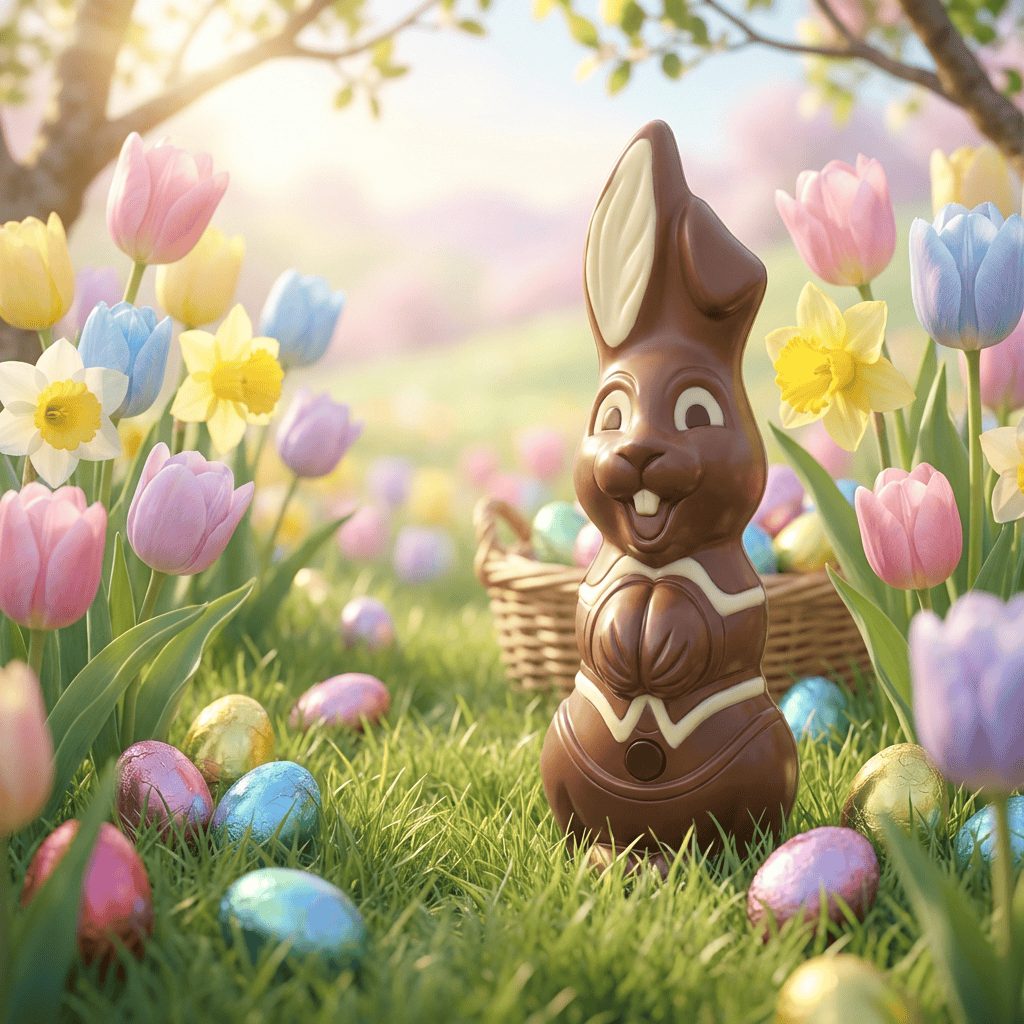 Milk chocolate Easter bunny 400g 5407008472047 The Belgian Chocolate Makers