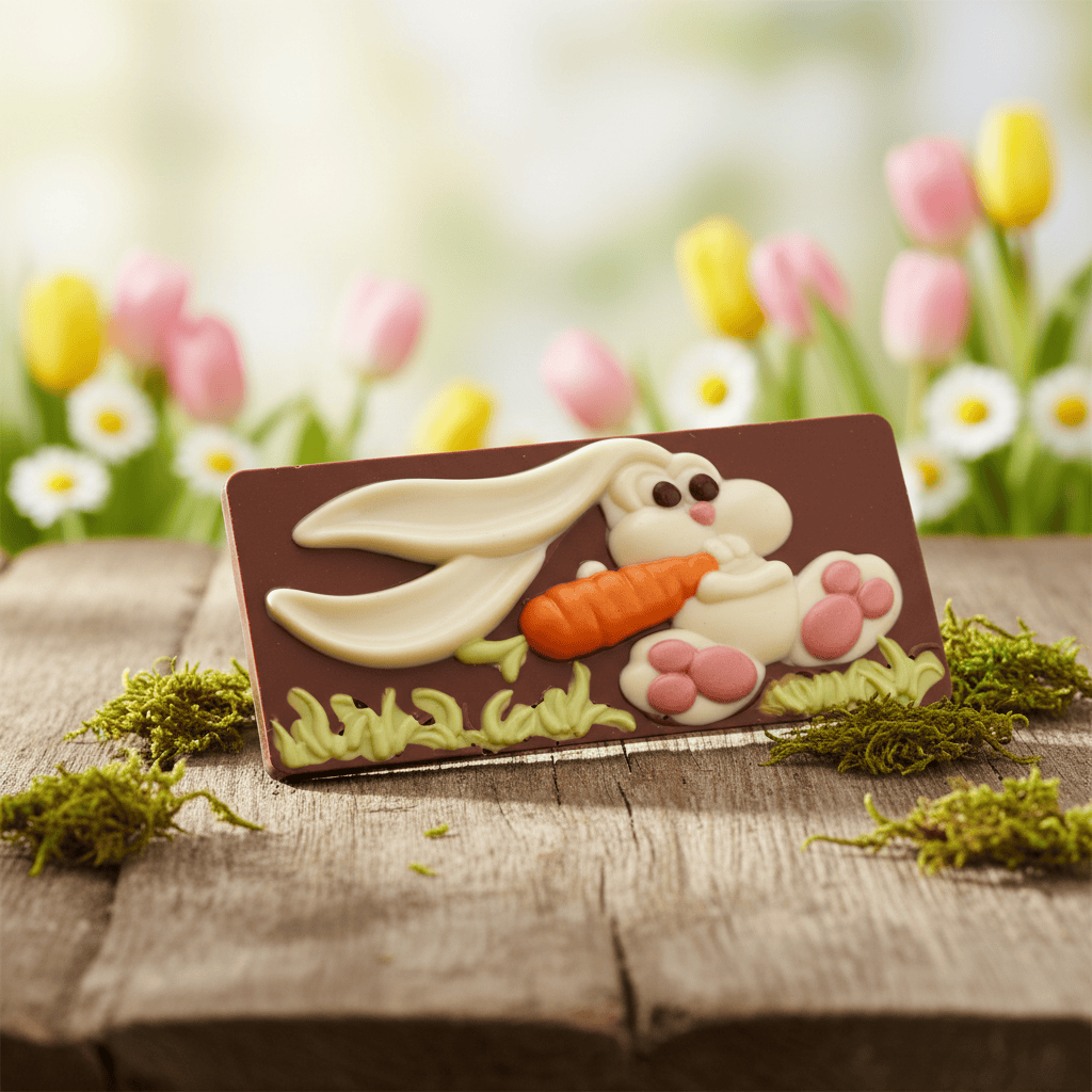 Milk chocolate Easter bunny bar 100g 5407008478063 The Belgian Chocolate Makers