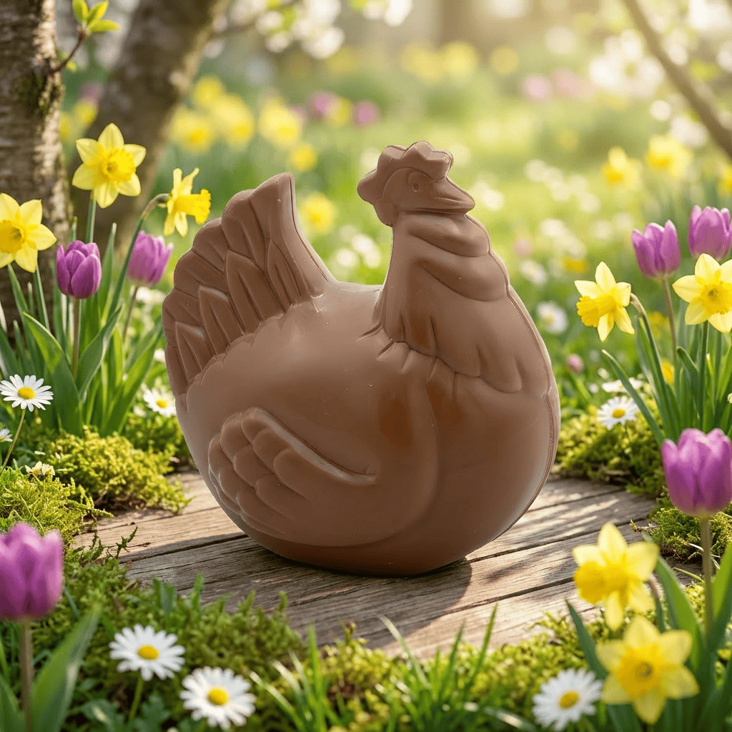 Milk chocolate Easter hen 120g 5407008472139 The Belgian Chocolate Makers