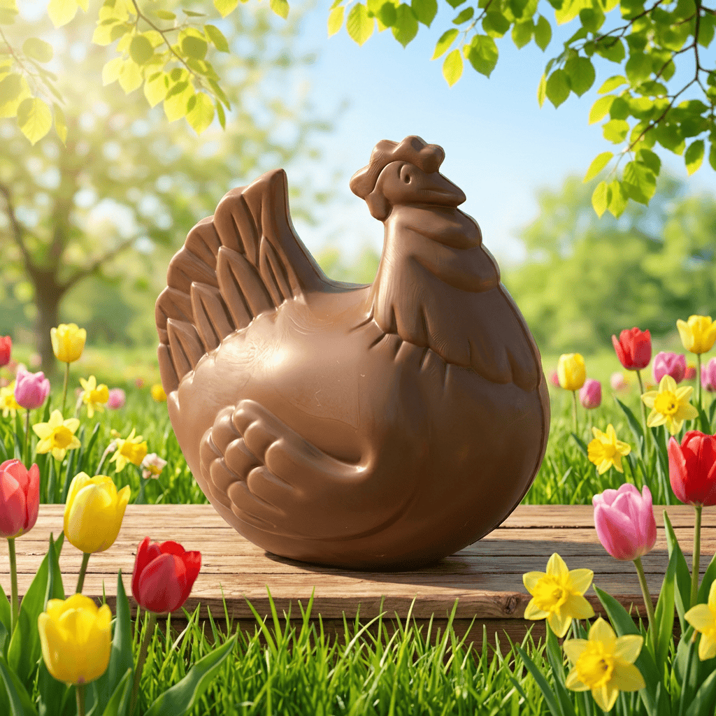 Milk chocolate Easter hen 120g 5407008472139 The Belgian Chocolate Makers