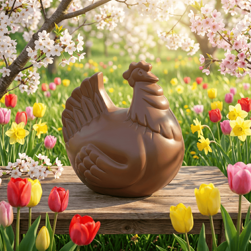 Milk chocolate Easter hen 120g 5407008472139 The Belgian Chocolate Makers