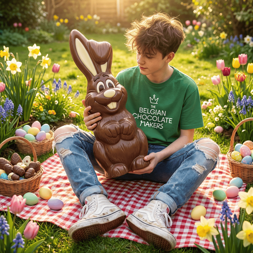 Milk chocolate giant Easter bunny 3kgs 5407008475642 The Belgian Chocolate Makers